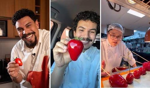 Morango do Amor: Vinicius Nascimento, Pedro Melo e Dayse Paparato - (Foto: Montagem/Instagram)