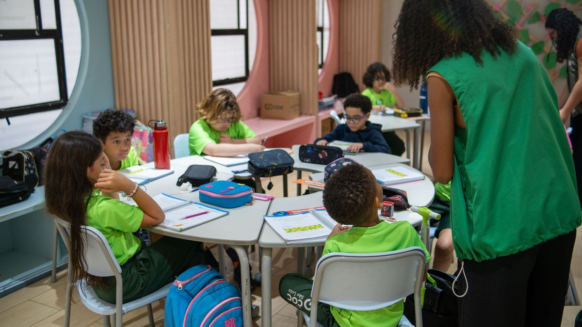 Alunos em sala de aula da Escola COC São Luís, no Maranhão (Foto: Divulgação/World's Best School Prizes 2025)