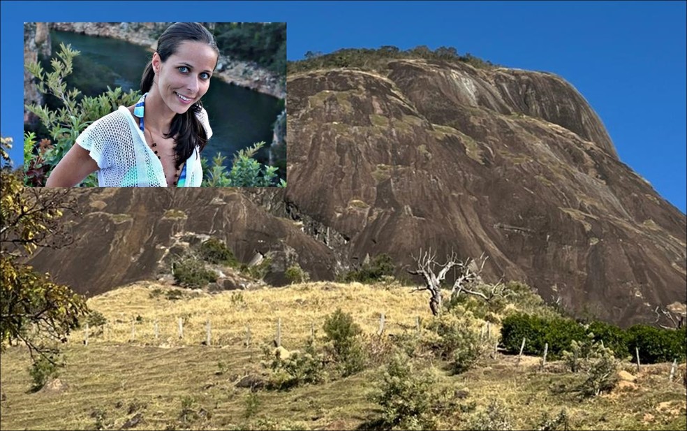 Mulher morre após queda de 100 metros durante rapel em Minas Gerais Mulher morre após cair durante prática de rapel na Pedra do Elefante, no Sul de Minas (Foto: Fabiana Assis / Redes Sociais)