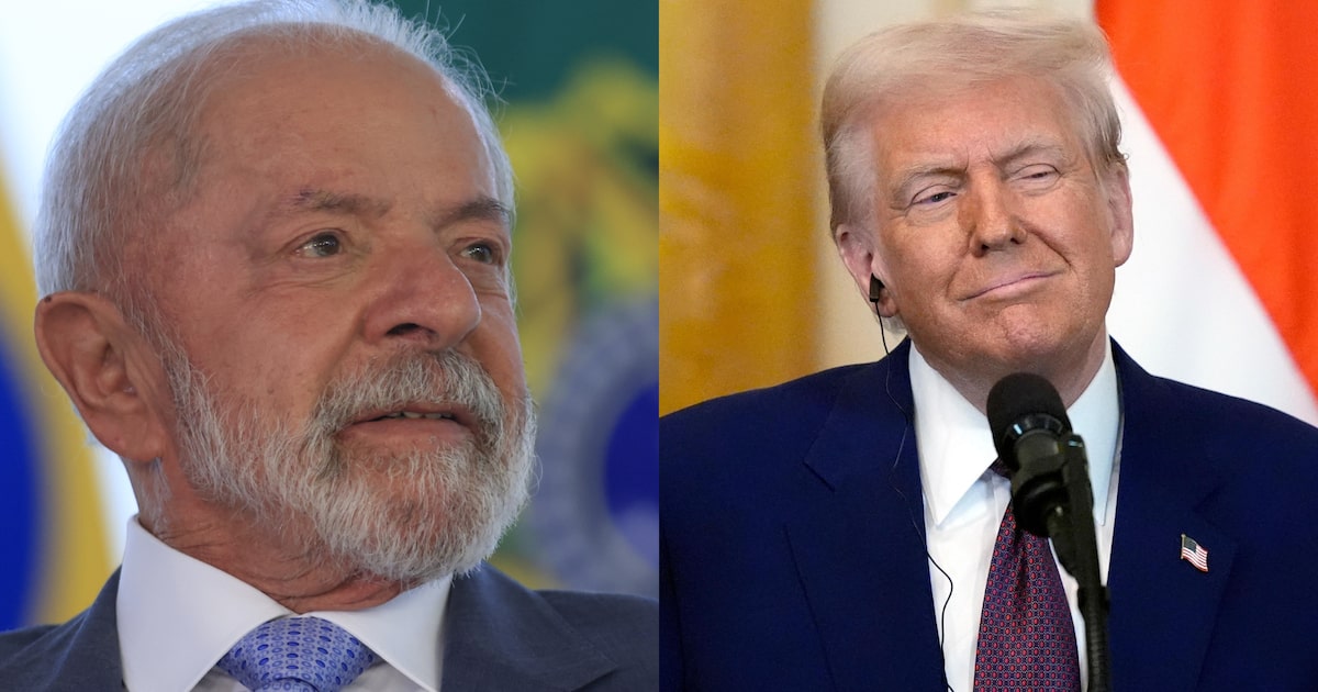 Tarifaço sobre as exportações brasileiras para os EUA coloca Lula e Trump em confronto (Foto: Wilton Junior/ Estadão e Alex Brandon/AP)