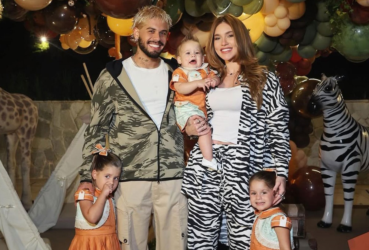 Virginia e Zé firmam acordo de pensão de R$ 60 mil e residência fixa para filhos Virginia Fonseca e Zé Felipe com os filhos (Foto: Danilo Gouveia/Divulgação)