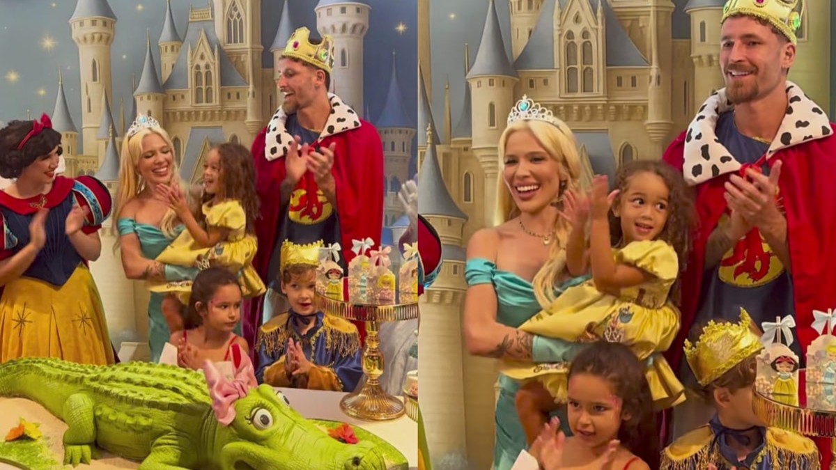 Léo Pereira compartilha momentos da festa da filha com homenagem a Karoline Lima Léo Pereira homenageia enteada e celebra com Karoline Lima os 3 anos de Cecília (Foto: Reprodução Instagram)