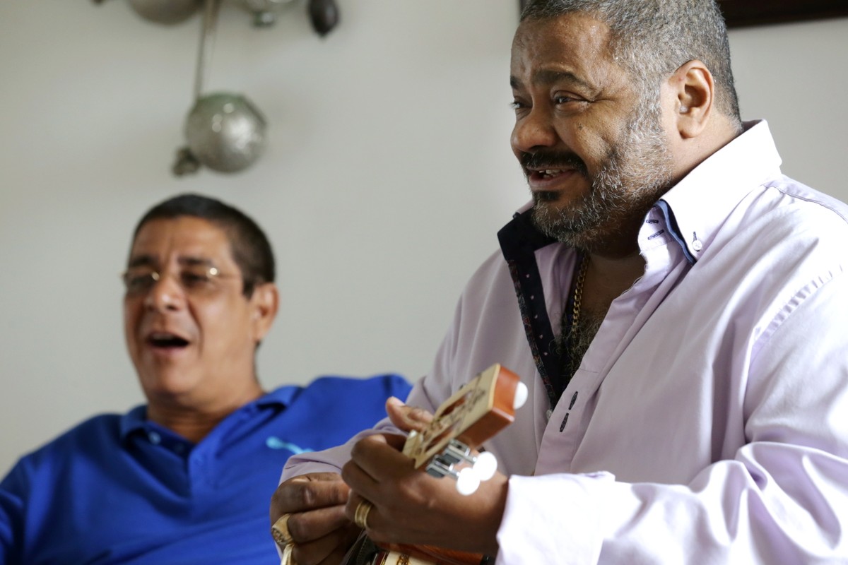 Zeca Pagodinho destaca a importância do descanso para Arlindo Cruz em homenagem Zeca Pagodinho e Arlindo Cruz são amigos — Foto: Marcelo Theobald/Extra/Agência O Globo