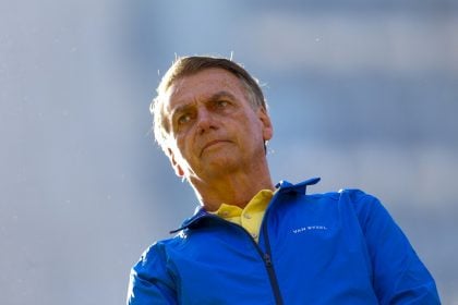 Jair Bolsonaro em ato em São Paulo, em 29 de junho de 2025. (Foto: Miguel Schincariol/AFP)
