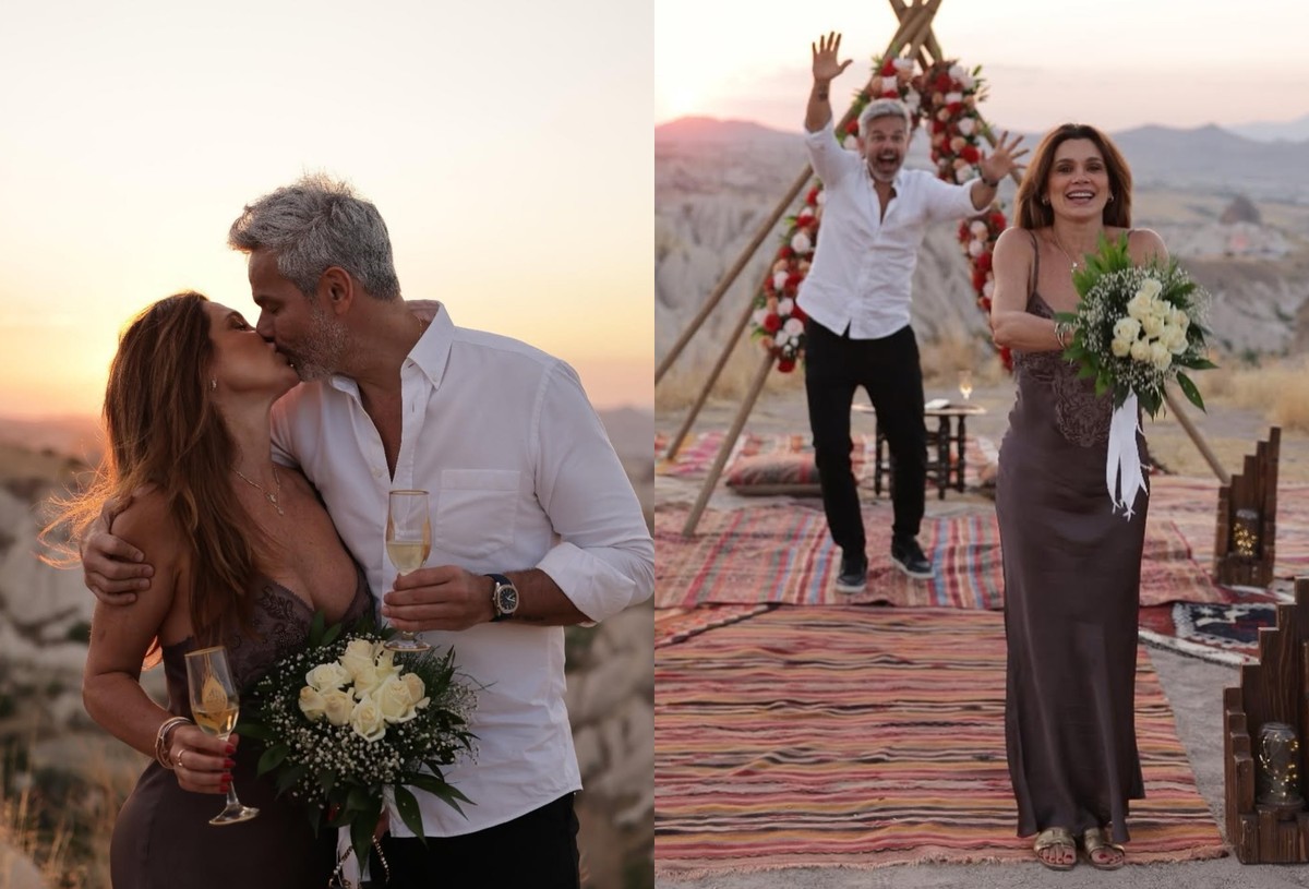Flavia Alessandra e Otaviano Costa se casam de novo na Capadócia — Foto: Reprodução/Instagram