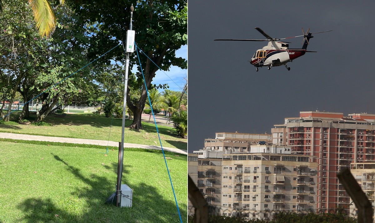Aparelhos estão sendo colocados em pontos estratégicos do aeroporto (Foto: Fotos de divulgação e Fabiano Rocha)