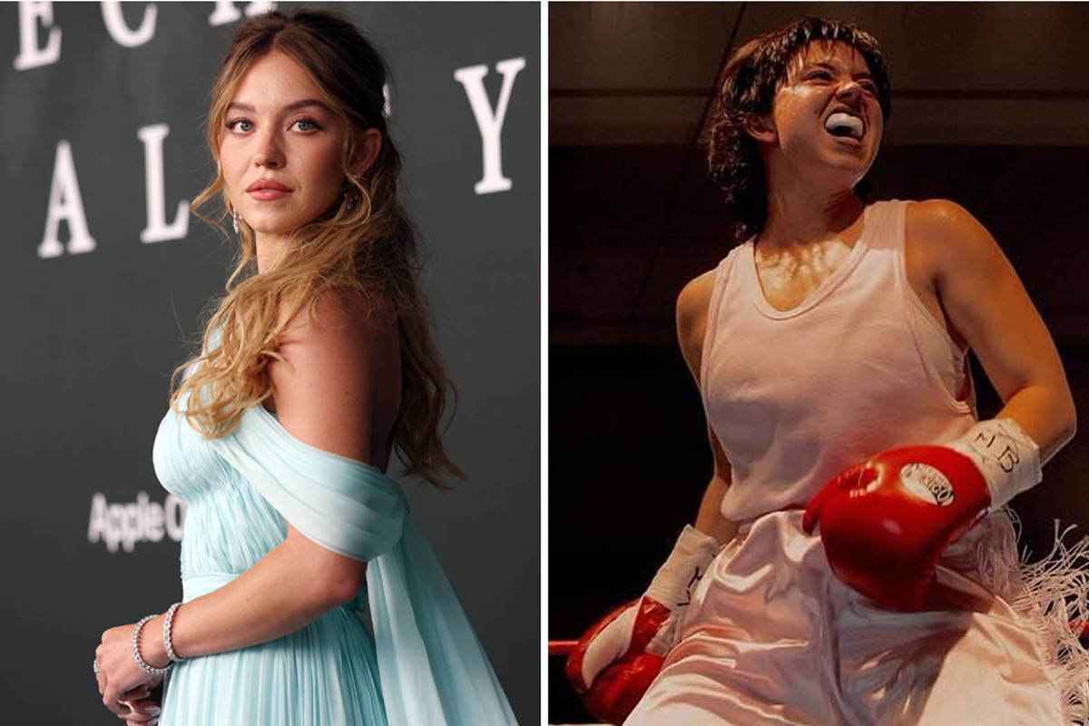 Sydney Sweeney tem levado a sério a preparação para interpretar a boxeadora Christy Martin (Foto: AFP/Divulgação)