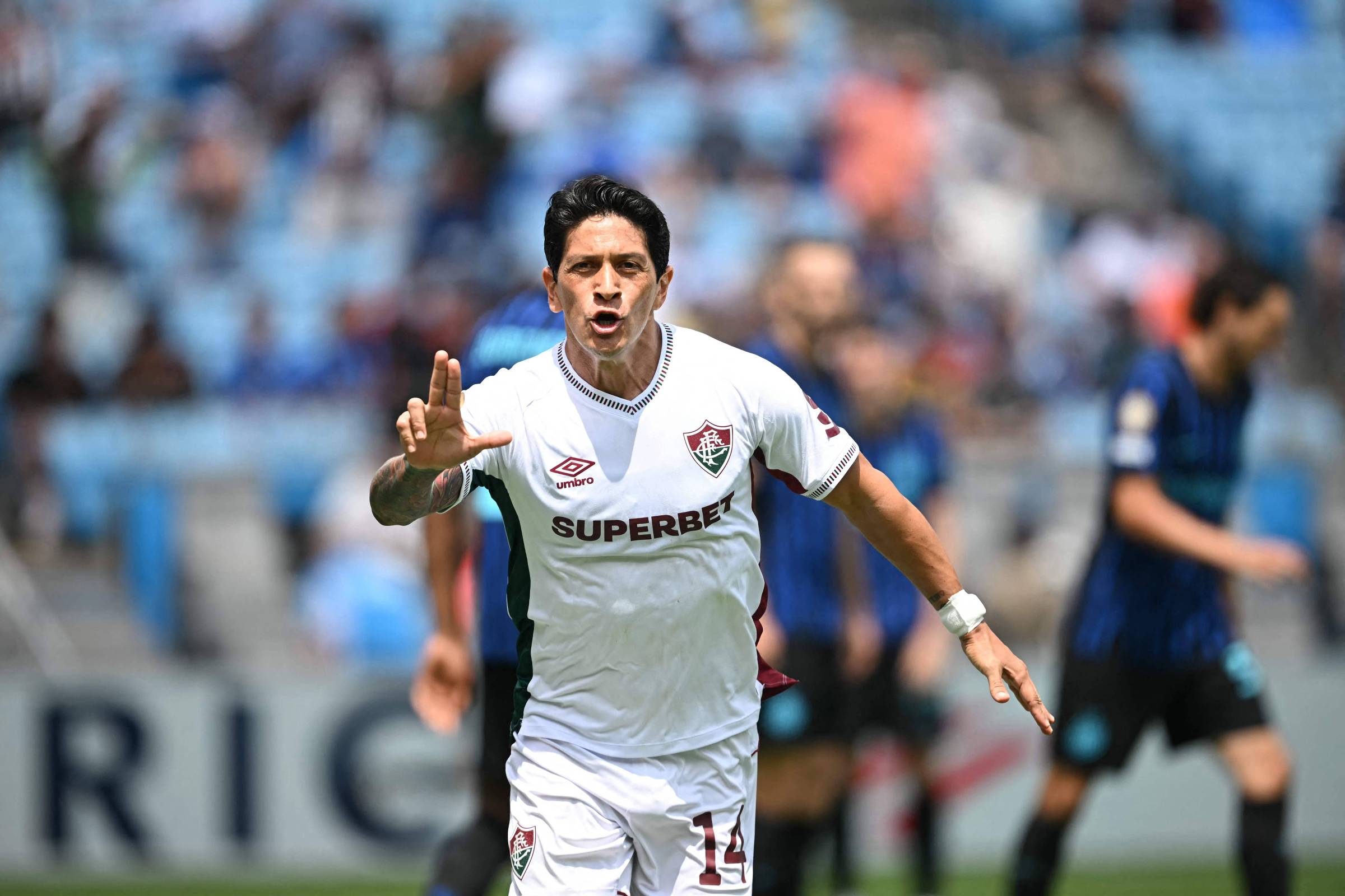 Clubes brasileiros arrecadam R$ 731,7 milhões na Copa do Mundo de Clubes Cano comemora gol do Fluminense contra a Inter de Milão no Bank of America Stadium, em Charlotte (Foto: Paul Ellis - 30.jun.2025/AFP)