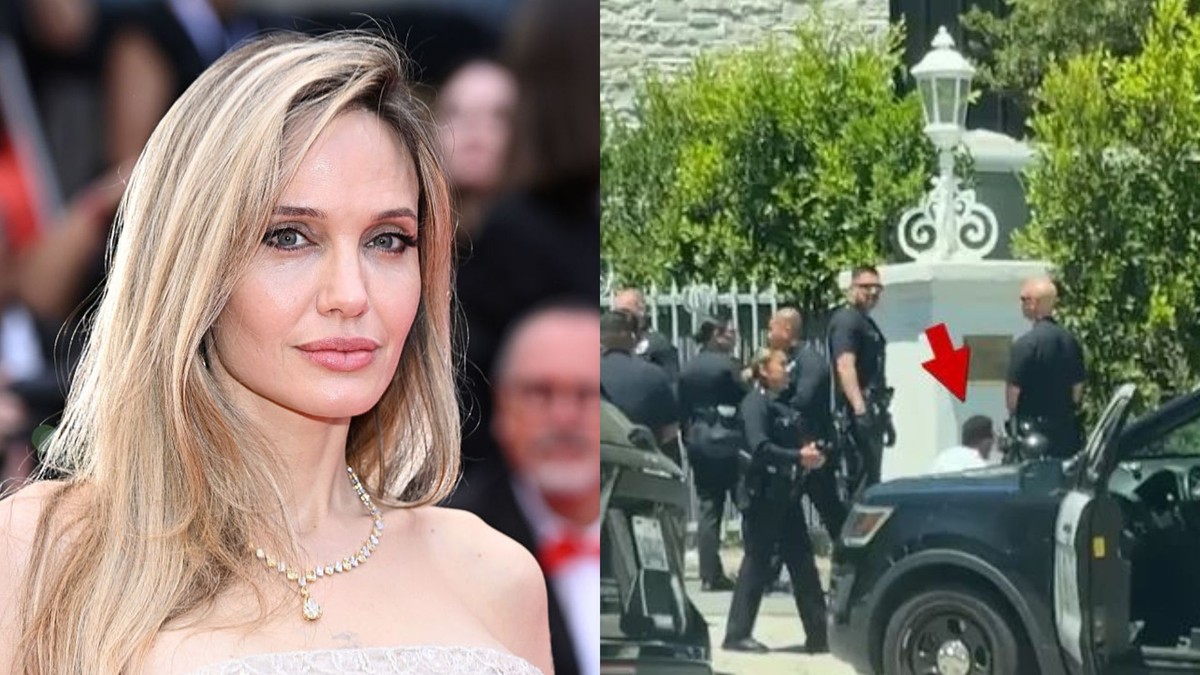 Homem invade condomínio de celebridades e é preso em Los Angeles Um homem foi preso após conseguir acessar uma das áreas mais vigiadas da cidade: o condomínio onde moram nomes como Angelina Jolie, Kristen Bell e Brie Larson (Foto: Getty Images//Citizen APP/TMZ)