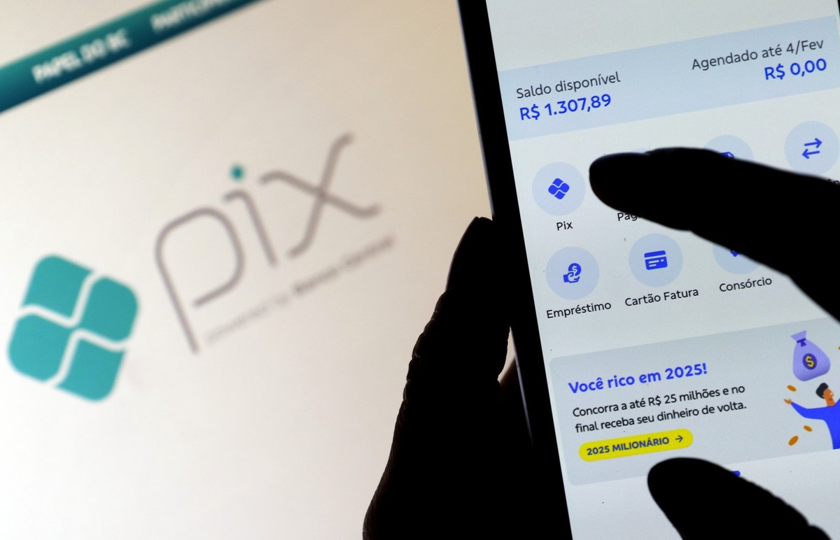 Aplicativo bancário para pagamento financeiro em pix. (Foto: Bruno Peres / Agência Brasil)