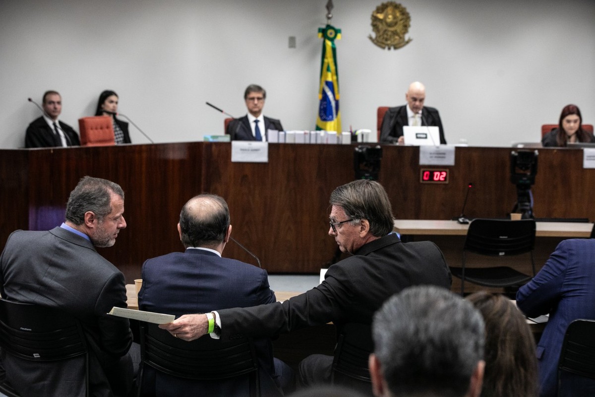 Acusados de planejar sequestro de Moraes começam a depor na ação golpista Bolsonaro presta depoimento ano STF sobre trama golpista (Foto: Brenno Carvalho / Agência O Globo)