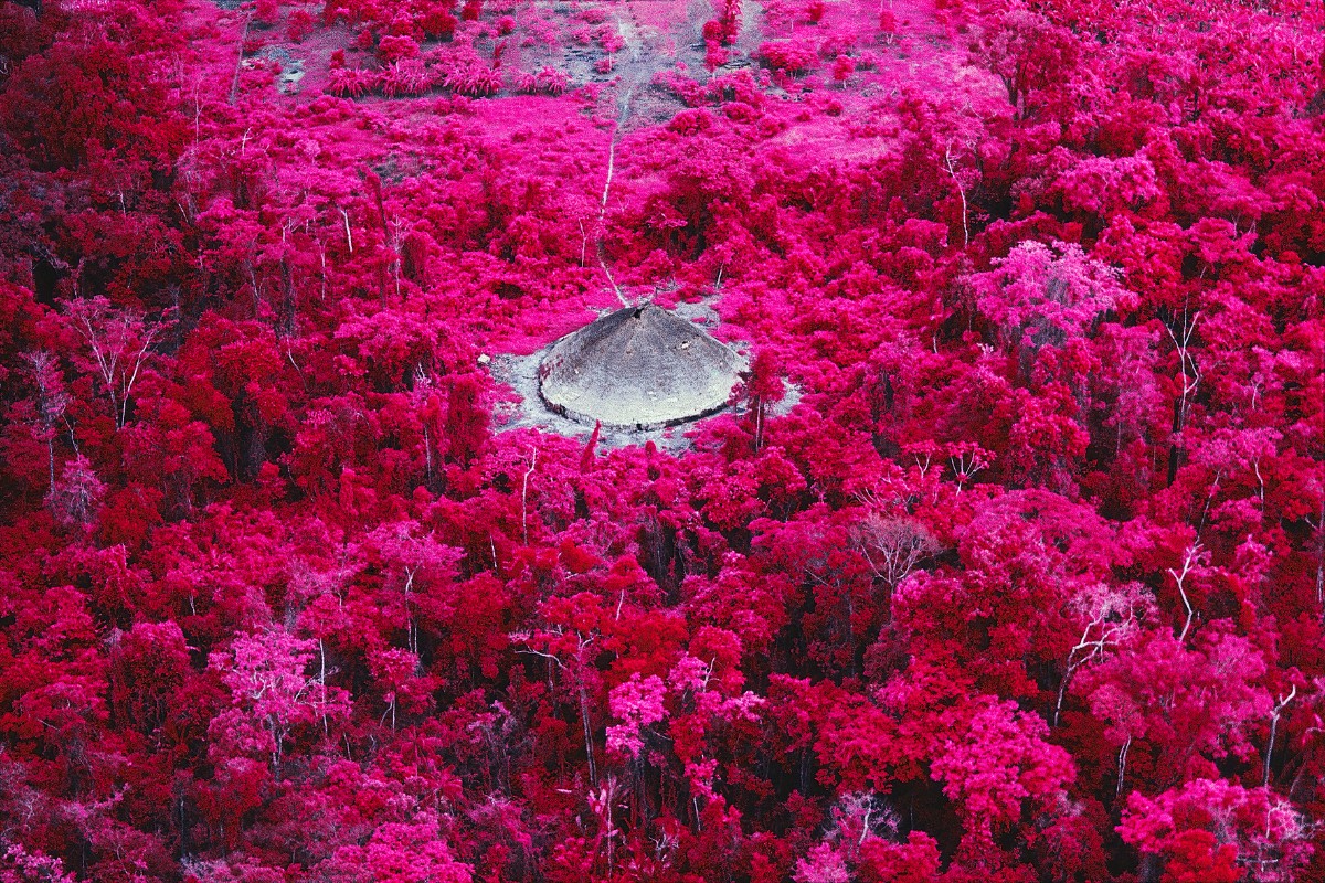 Urihi-a, obra da série 'A casa' (1974), de Claudia Andujar, exposta no Museu do Amanhã (Foto: Claudia Andujar/Cortesia Galeria Vermelho)