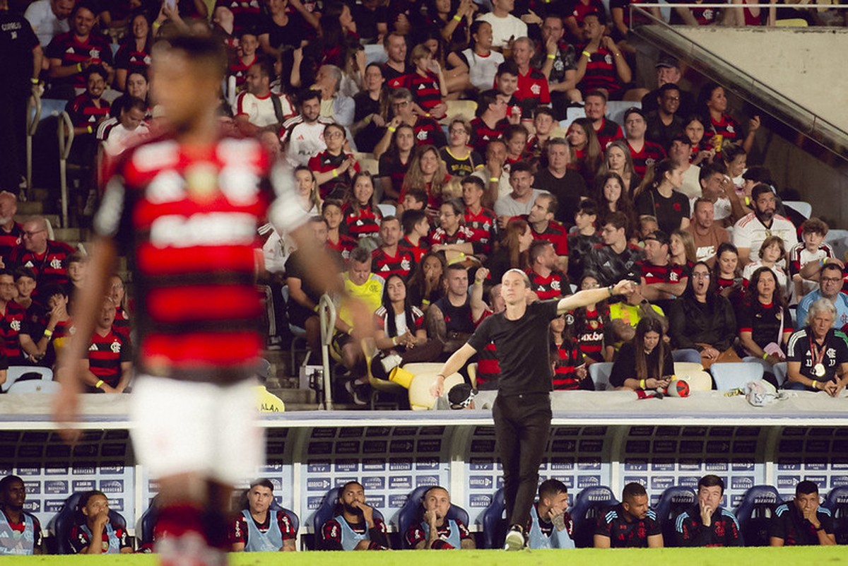 Filipe Luís planeja rodar elenco do Flamengo em agosto com calendário apertado Filipe Luis e o elenco do Flamengo no Maracanã (Foto: Divulgação)