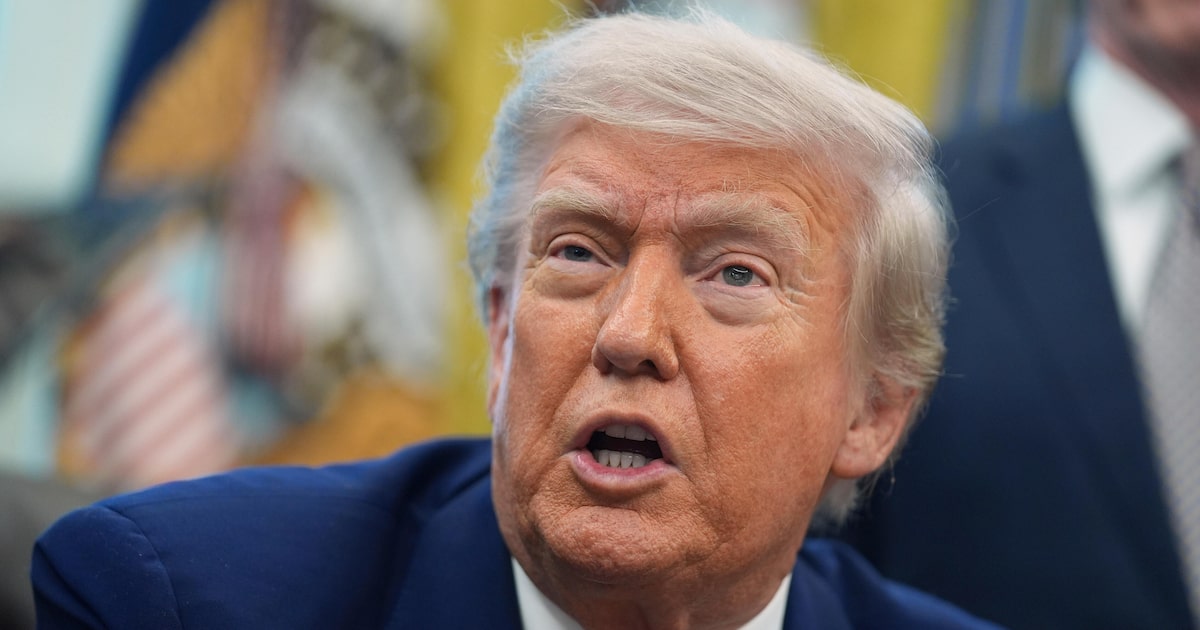 Trump busca acordo para cessar-fogo em Gaza ainda esta semana Eu acho que há boas chances de chegarmos a um acordo com o Hamas durante esta semana, disse o presidente dos EUA a jornalistas neste domingo, 6. (Foto: Evan Vucci/AP)