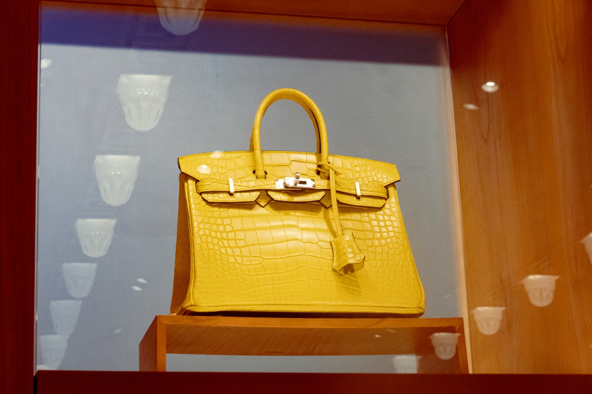 Uma bolsa Birkin, produto icônico da Hermès: valor das tarifas será repassado? (Foto: Bloomberg)