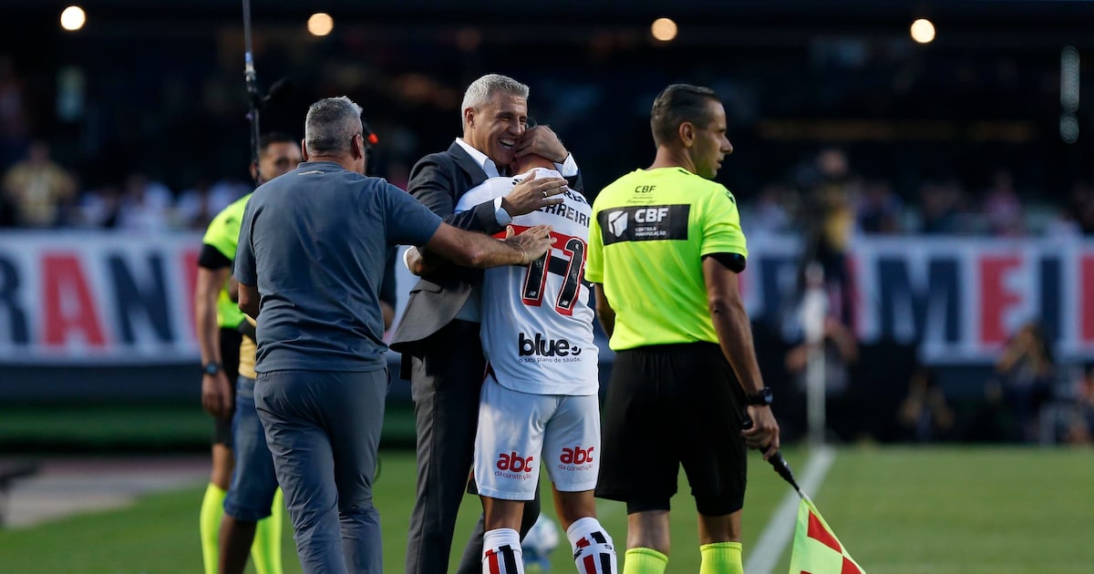 Ferreirinha voltou a marcar pelo São Paulo sob o comando de Hernán Crespo. (Foto: Rubens Chiri/São Paulo FC)