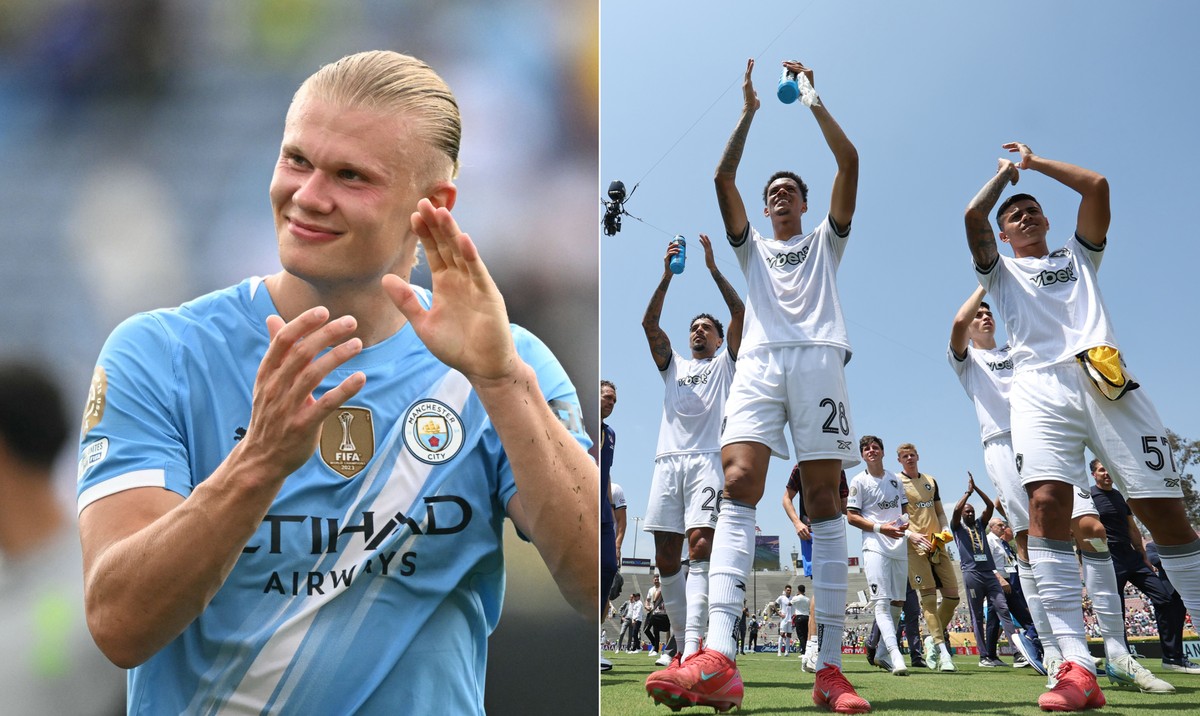 Botafogo e Manchester City se destacam, enquanto clubes italianos perdem força no Mundial Manchester City e Botafogo são destaques do favoritômetro do Mundial (Foto: Chandan KHANNA / AFP e Vitor Silva/Botafogo)