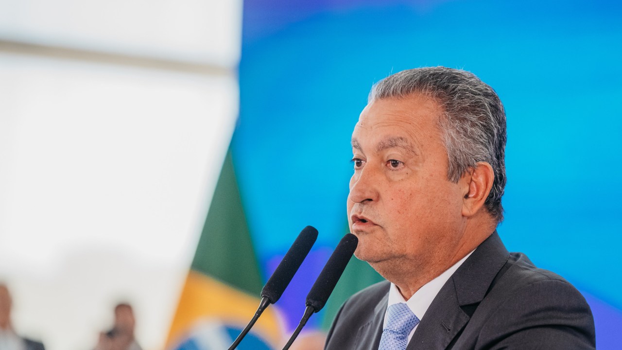 Ministro da Casa Civil, Rui Costa, discursa na cerimônia de regulamentação do programa BR do Mar (Foto: Wagner Lopes/Casa Civil/Divulgação)