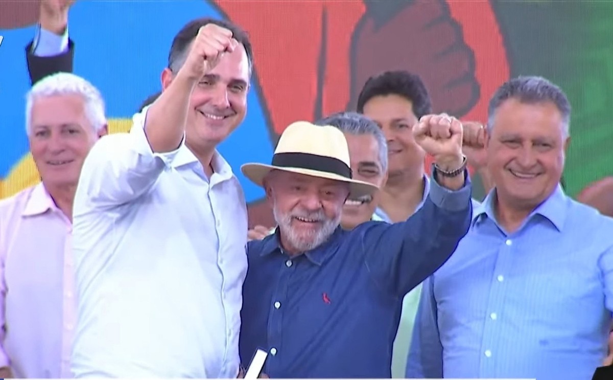 Lula com Rodrigo Pacheco nesta quinta-feira (Foto: Reprodução)
