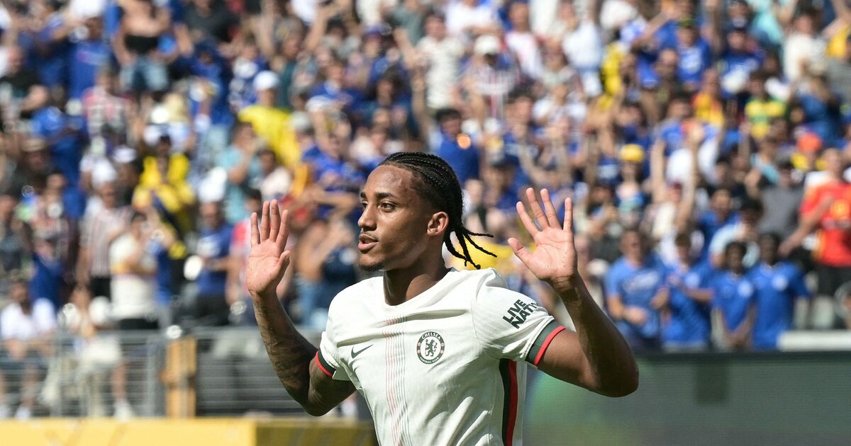João Pedro fez seus dois primeiros gols com a camisa do Chelsea sobre o Fluminense, na semifinal do Mundial de Clubes. (Foto: Juan Mabromata/AFP)