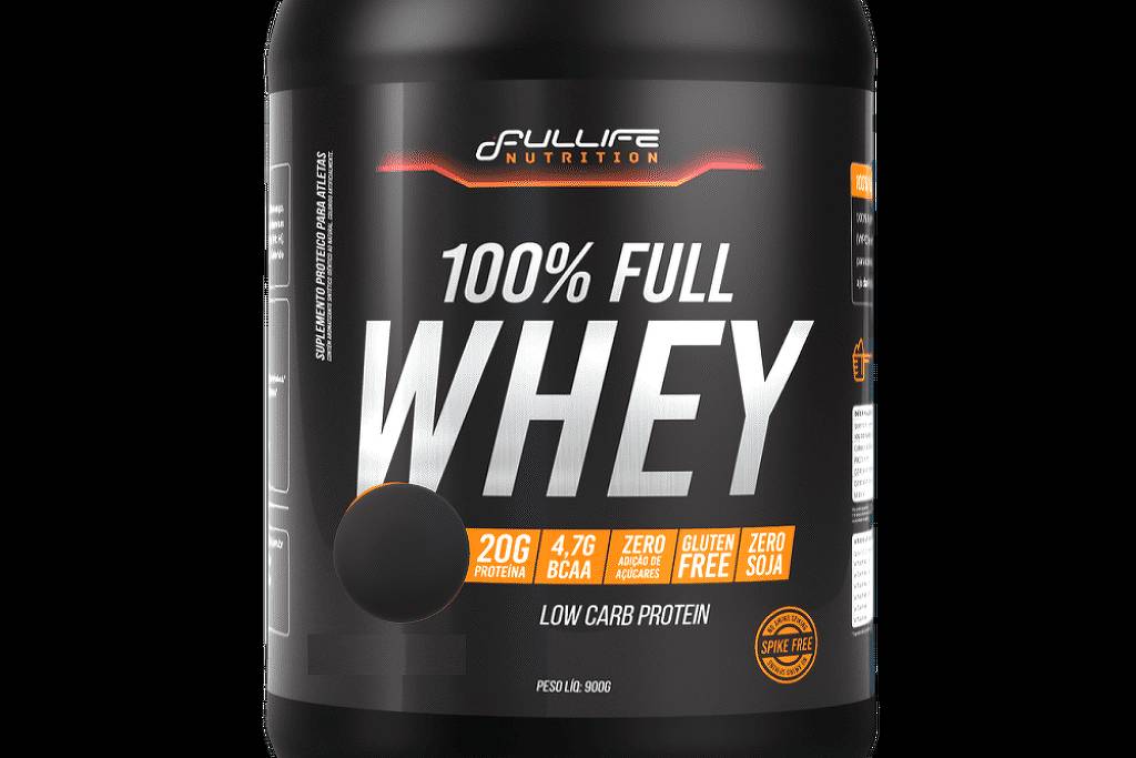 Anvisa suspende venda de whey protein por contaminação com glúten Suplemento proteico 100% Full Whey, da Fullife Nutrition, suspenso pela Anvisa (Foto: Reprodução)