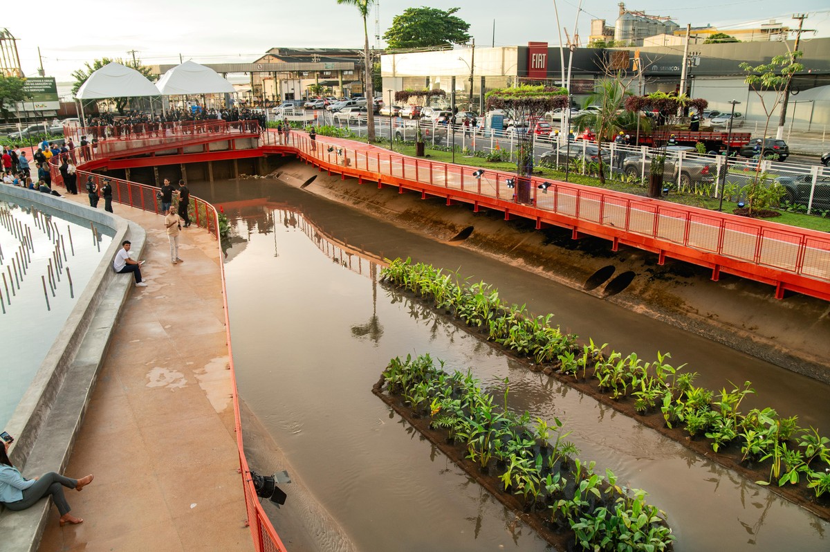 COP em Belém gera debate sobre impactos reais para população e meio ambiente Parque Linear da Nova Doca, em Belém, localizado no bairro do Reduto (Foto: Liliane Moreira)