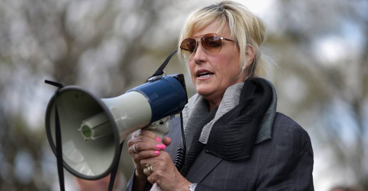 Erin Brockovich defende ações locais para enfrentar a crise climática global Erin Brockovich durante uma manifestação em Washington em 2014. (Foto: Getty Images)