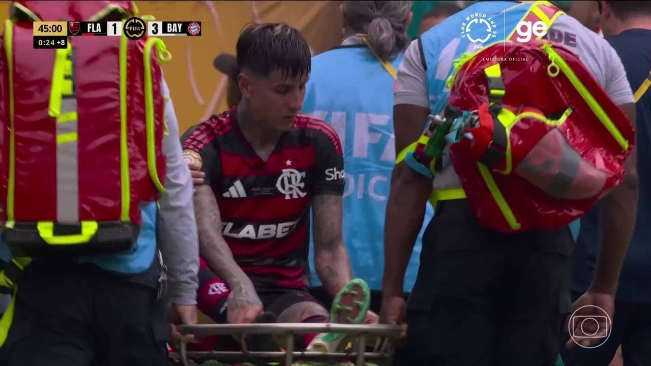 Pulgar sofre fratura no quinto metatarso e desfalca o Flamengo na temporada Foto: Reprodução