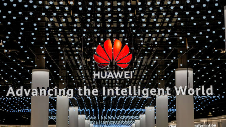 O estande da Huawei no Mobile World Congress em Barcelona, 2025. (Foto: Arjun Kharpal | CNBC)