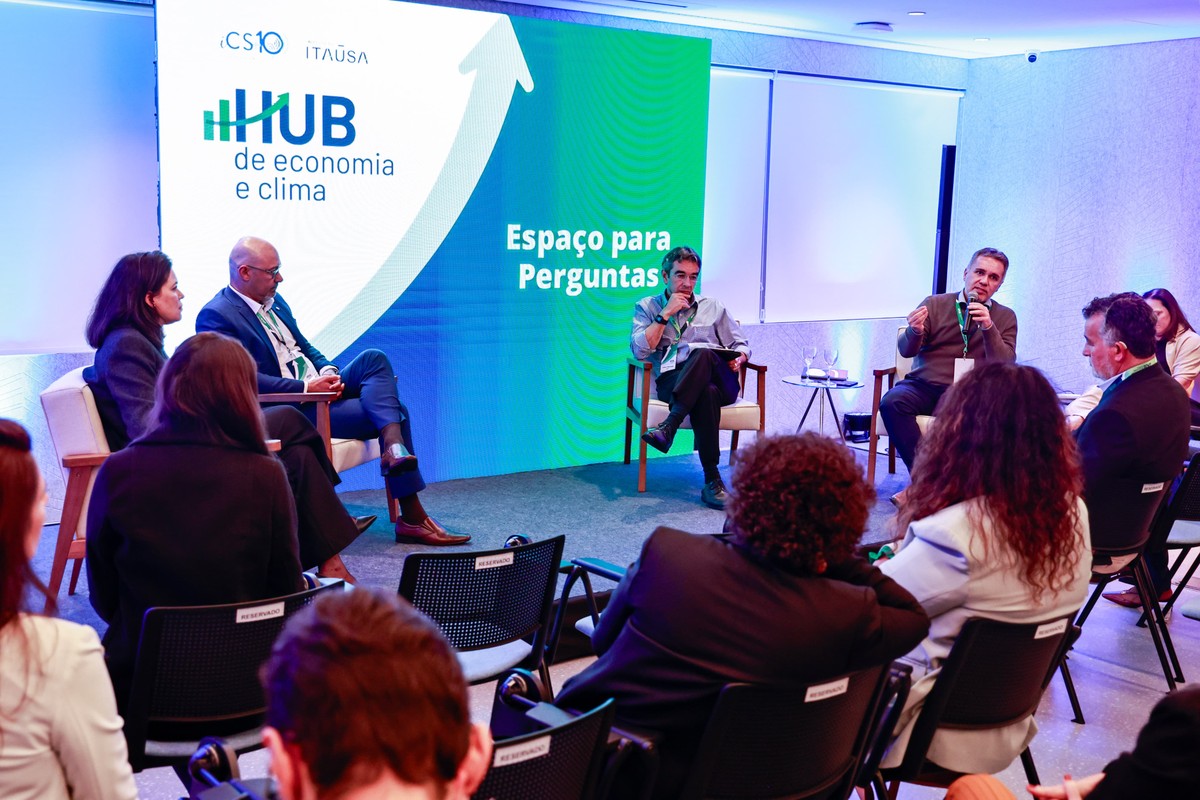 Inscrições abertas para prêmio sobre pesquisas de impacto das mudanças climáticas no Brasil Evento de lançamento do HUB de Economia e Clima (Foto: Divulgação / HUB)