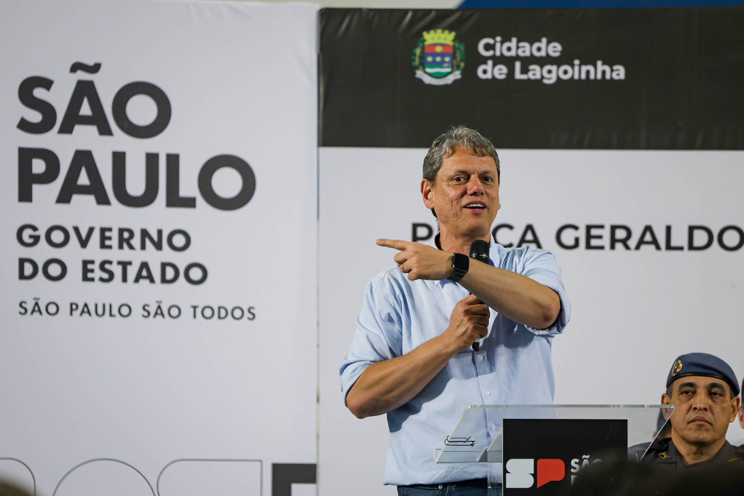 Governador Tarcísio é vaiado em evento sobre cidades em São Paulo Foto: Reprodução