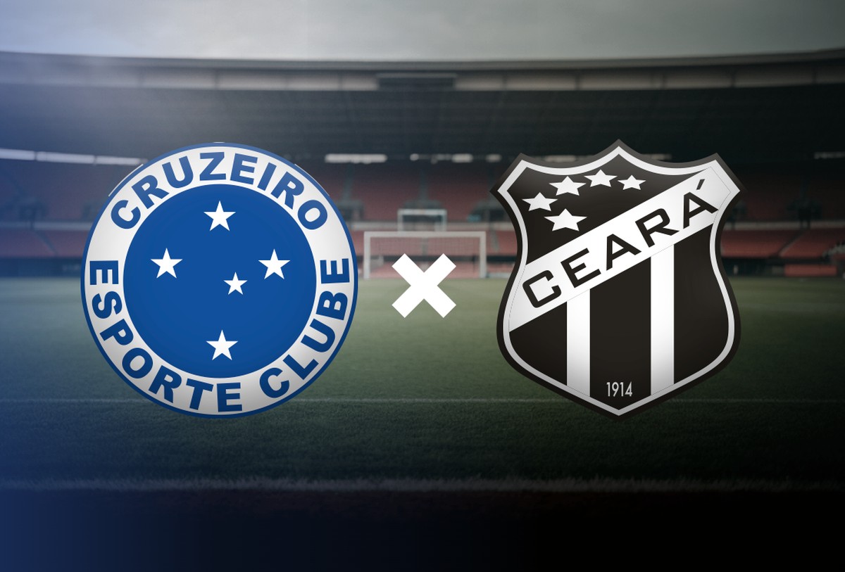 Cruzeiro e Ceará se enfrentam ao vivo na disputa do Brasileirão Cruzeiro x Ceará pelo Brasileirão (Foto: Editoria de Arte)
