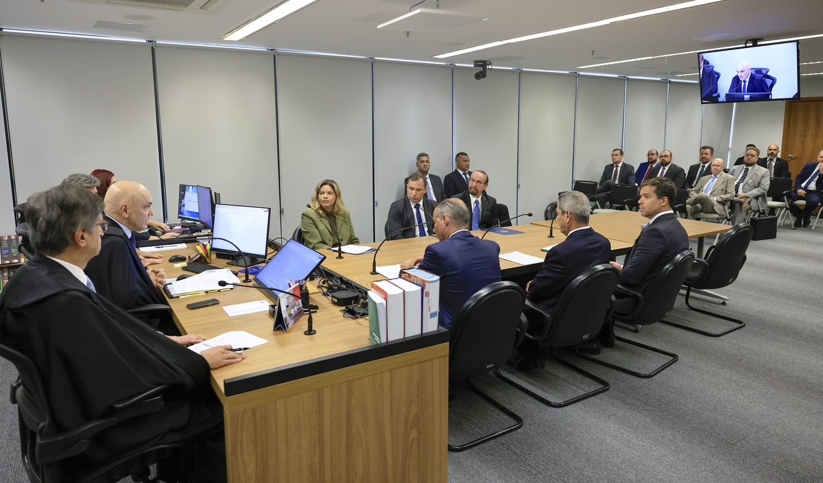 Cid revela cálculo de valores recebidos de Braga Netto com base em 'peso da sacola' Braga Netto e Cid em acareação no STF (Foto: Rosinei Coutinho/STF)