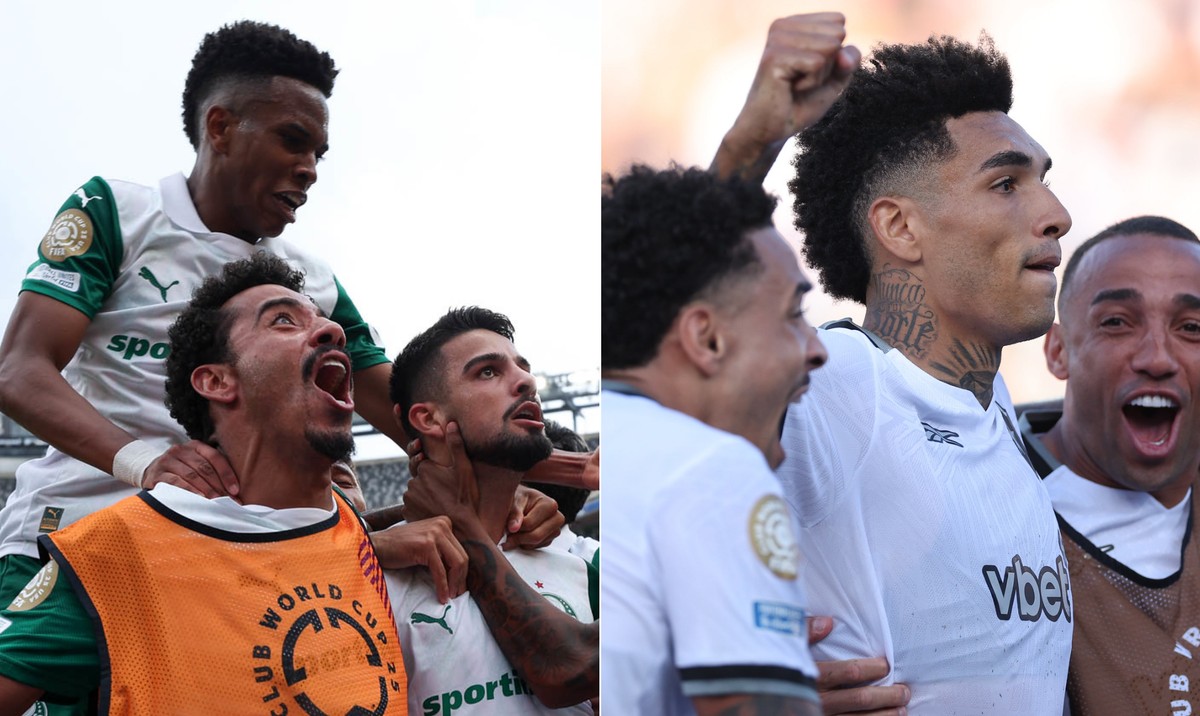Botafogo e Palmeiras protagonizam um clássico repleto de emoções e reviravoltas Palmeiras e Botafogo farão confronto brasileiro no Mundial de Clubes (Foto: Fotos de Cesar Greco/Palmeiras e Vitor Silva/Botafogo)