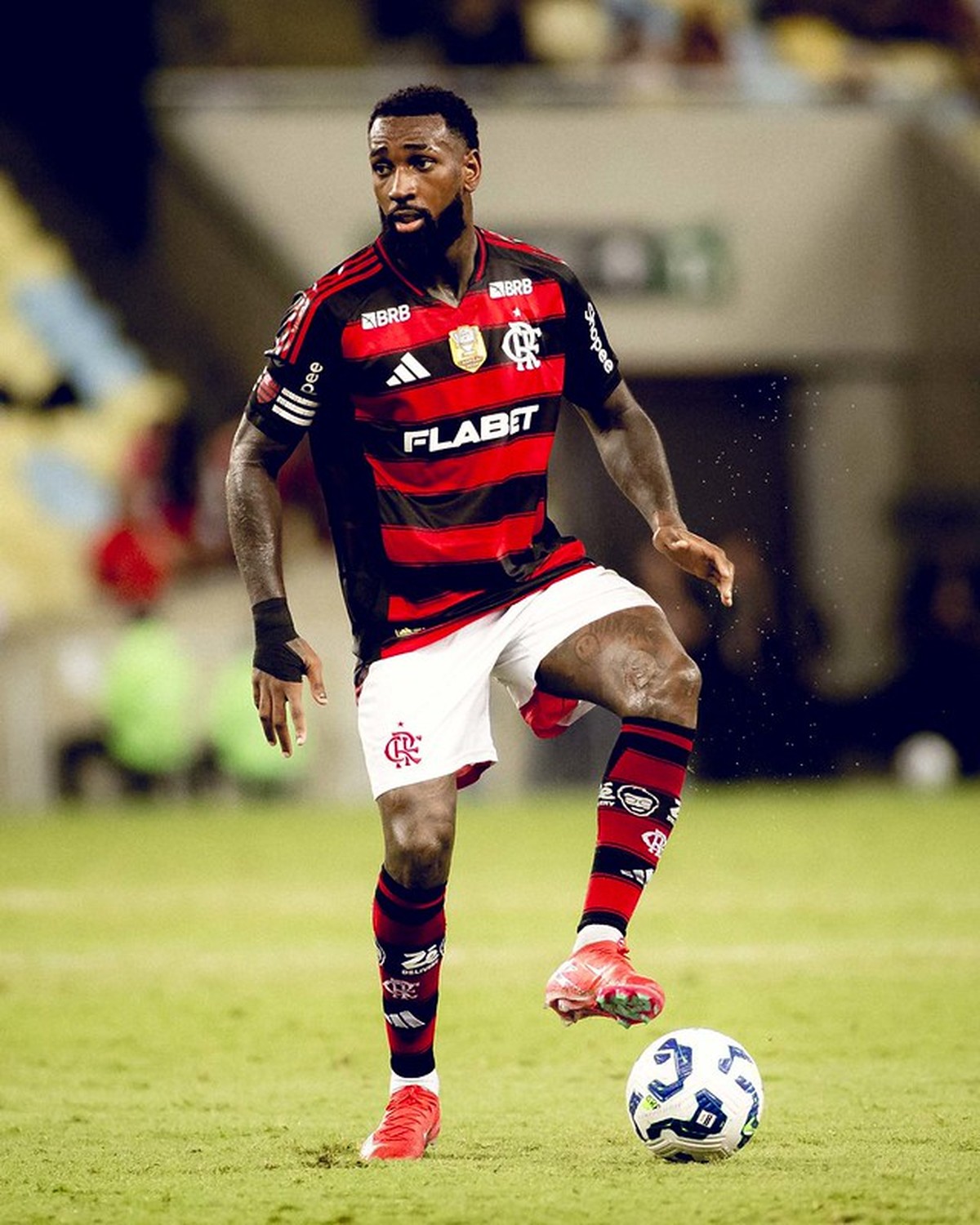 Gerson, do Flamengo, durante jogo do clube (Foto: Flamengo)