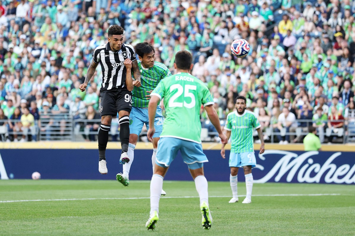 Igor Jesus fez o segundo do Botafogo na vitória sobre os Sounders (Foto: Buda Mendes/Getty Images/AFP)