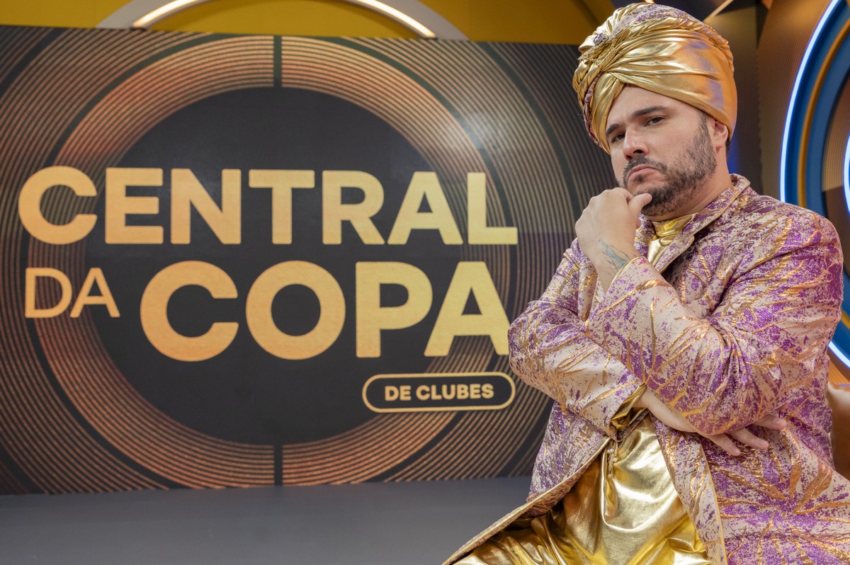 Ed Gama no 'Central da Copa de Clubes' (Foto: Fábio Rocha/Globo)