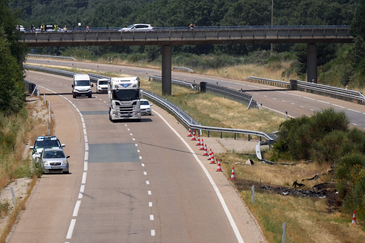 Estrada da tragédia de Diogo Jota registra novo acidente grave em menos de dez dias Estrada onde aconteceu o acidente de Diogo Jota (Foto: Cesar Manso / AFP)