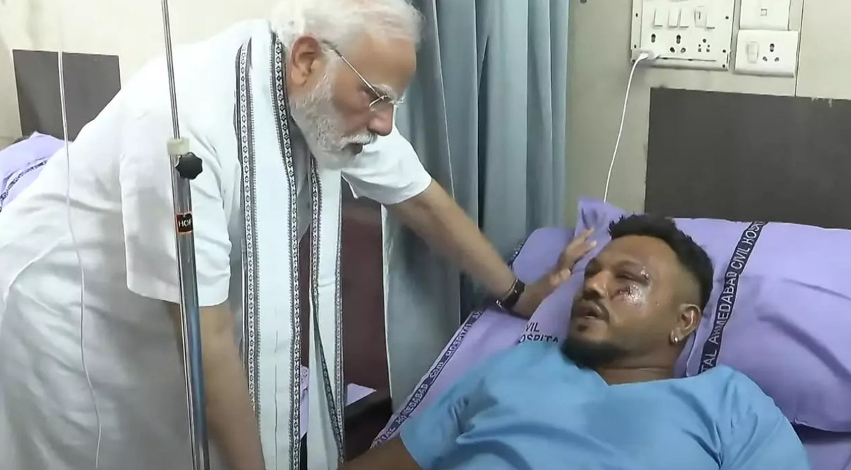 Vishwash Kumar Ramesh, único sobrevivente (Foto: AFP)