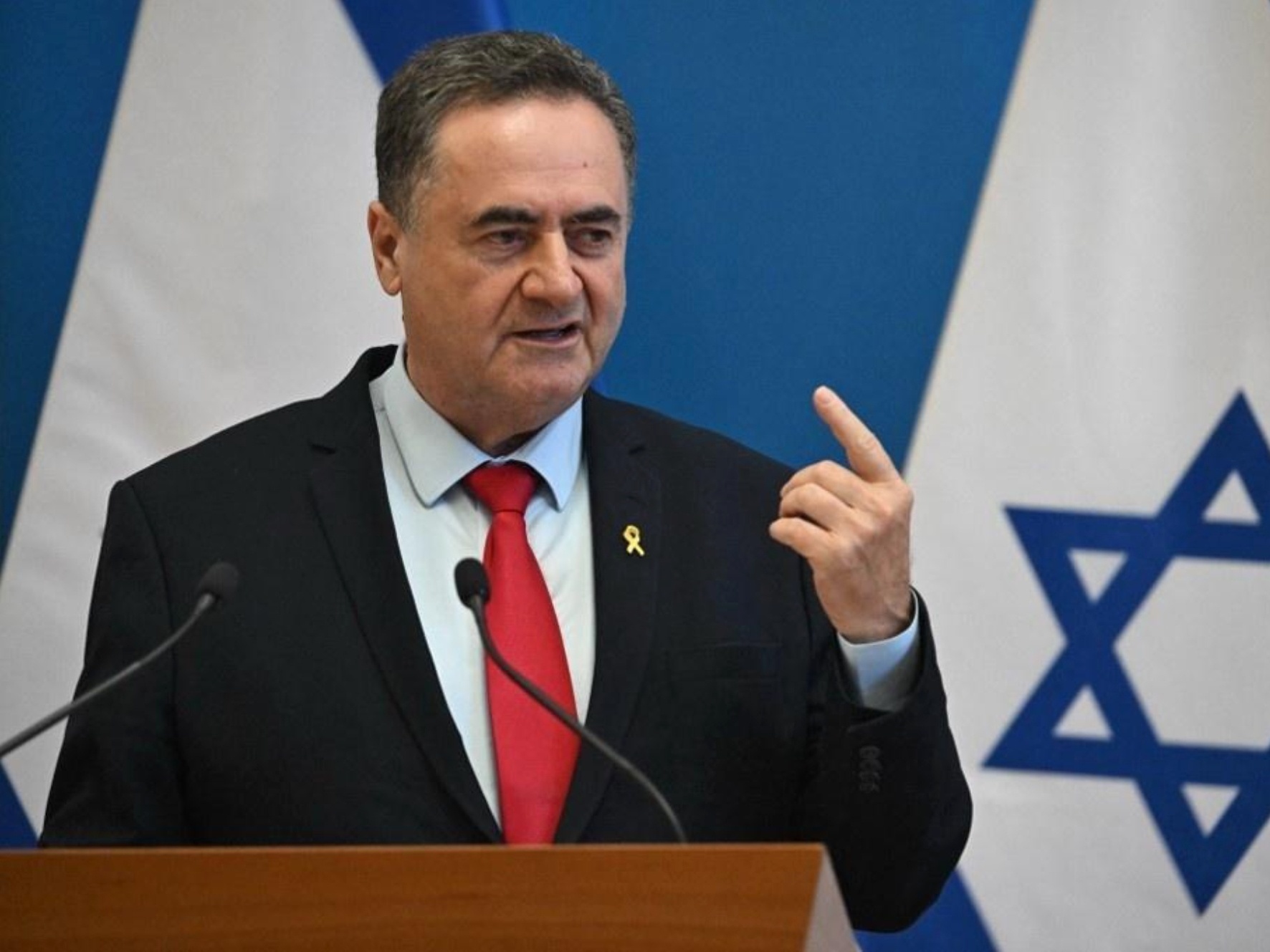 Israel classifica líder iraniano como 'Hitler' e pede sua eliminação Ministro das Relações Exteriores de Israel, Israel Katz (Foto: Attila Kisbenedek / AFP)