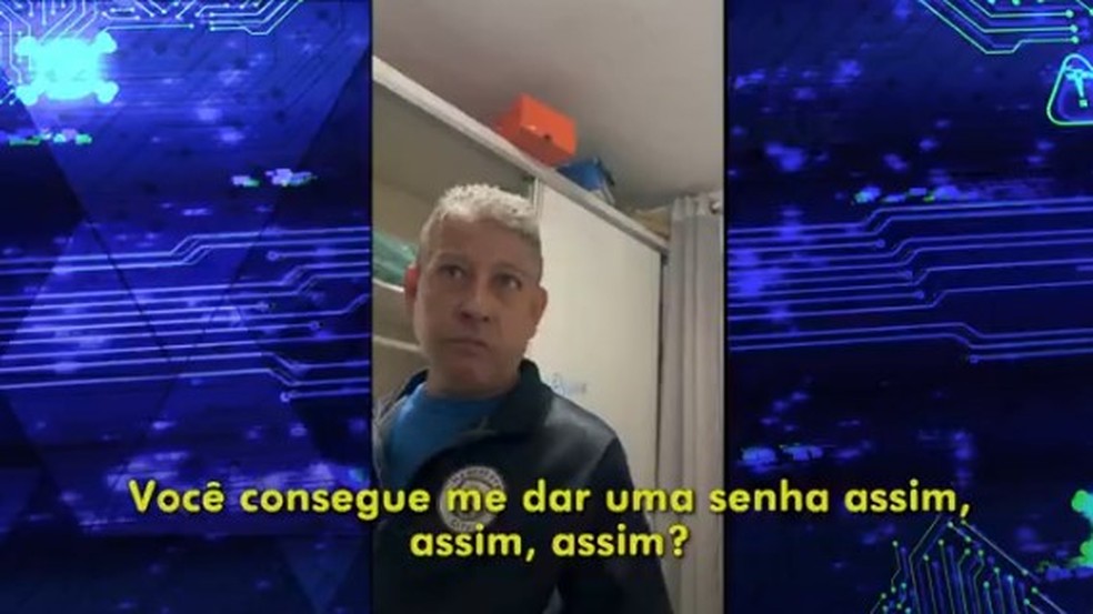Suspeito de facilitar acesso a hackers é preso em bar durante abordagem policial Depoimento de suspeito preso por ataque hacker detalha esquema que desviou mais de R$ 540 milhões (Foto: Reprodução/Fantástico)