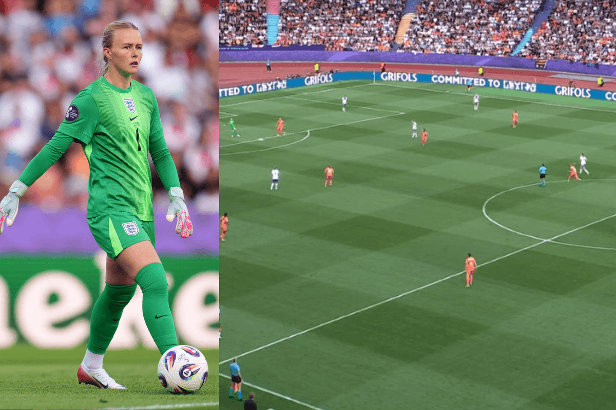 Hannah Hampton analisa desempenho da seleção inglesa nas semifinais do Euro Foto: Reprodução/The Athletic UK