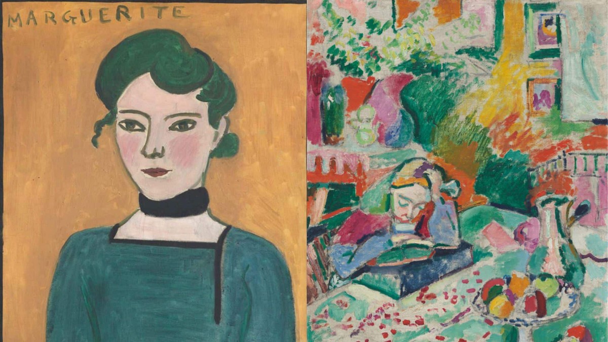 Marguerite inspira obras de Matisse e revela sua importância artística Marguerite Matisse usava uma fita no pescoço para encobrir a cicatriz de uma cirurgia aos sete anos (Foto: Reprodução)