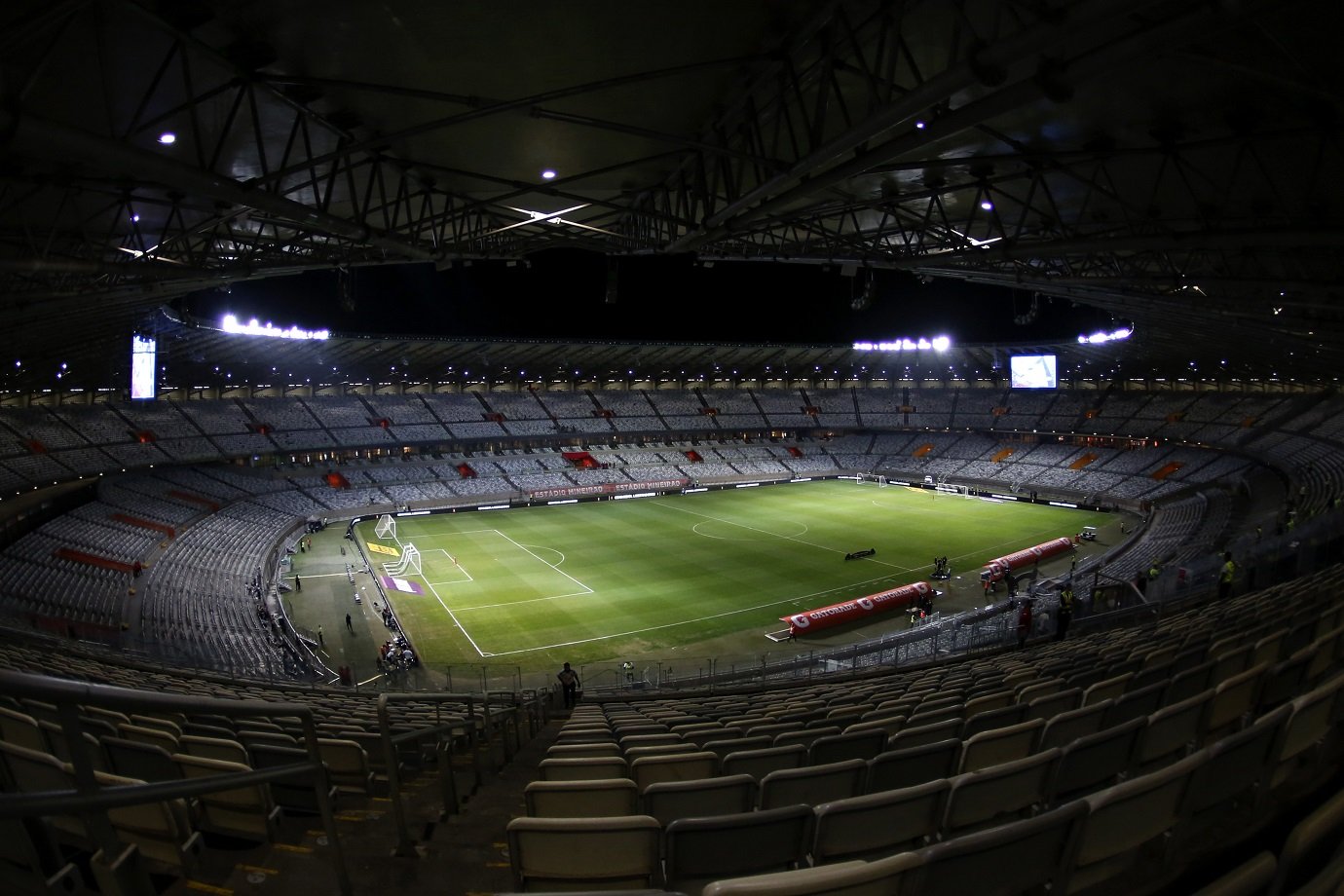 Vista geral do estádio antes de uma partida de quartas de final da Copa CONMEBOL Libertadores 2022 entre Atlético Mineiro e Palmeiras no Estádio Mineirão em Belo Horizonte, Brasil, em 3 de agosto de 2022. (Foto: Ricardo Moreira/Getty Images)