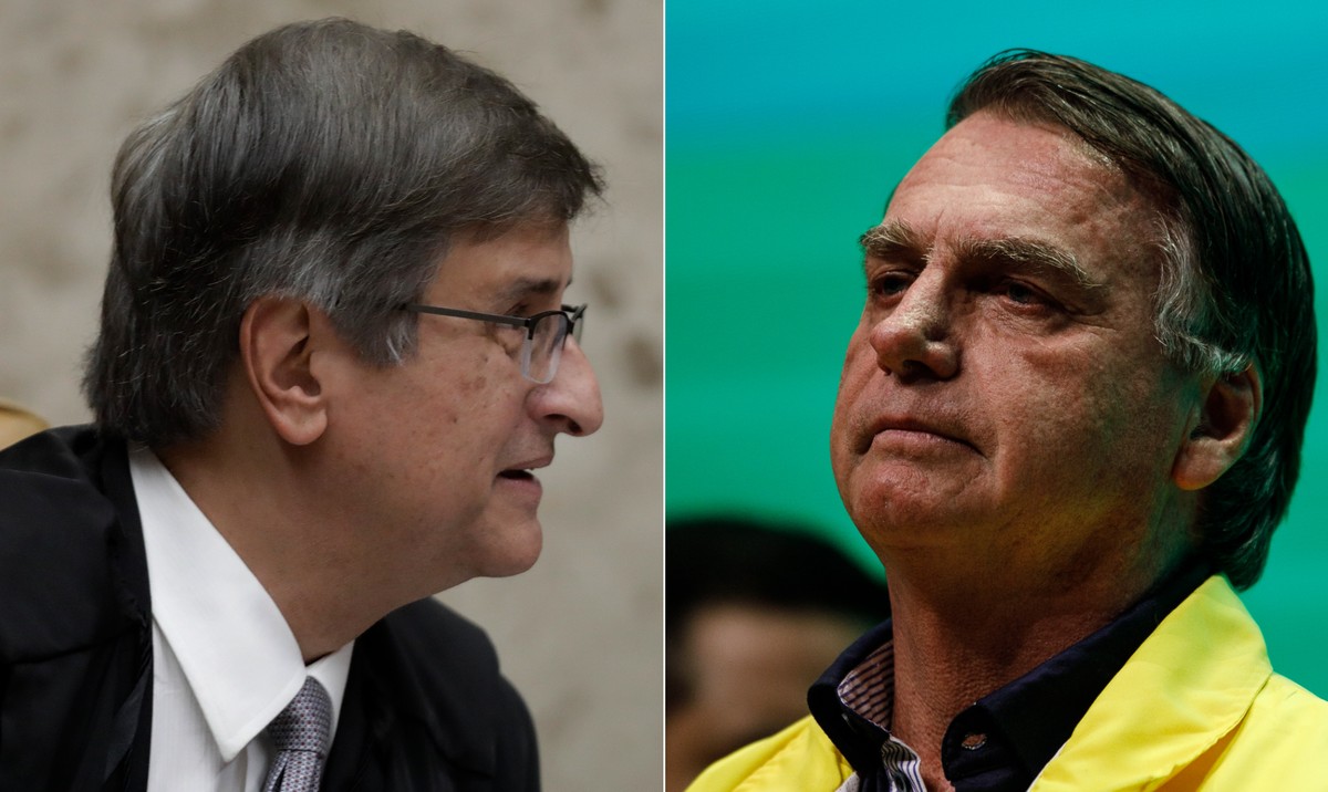 Gonet conclui parecer que pede condenação de Bolsonaro após tarifaço de Trump O procurador-geral da República, Paulo Gonet, e o ex-presidente Jair Bolsonaro (Foto: Fotos de Cristiano Mariz/O Globo e Brenno Carvalho/O Globo)