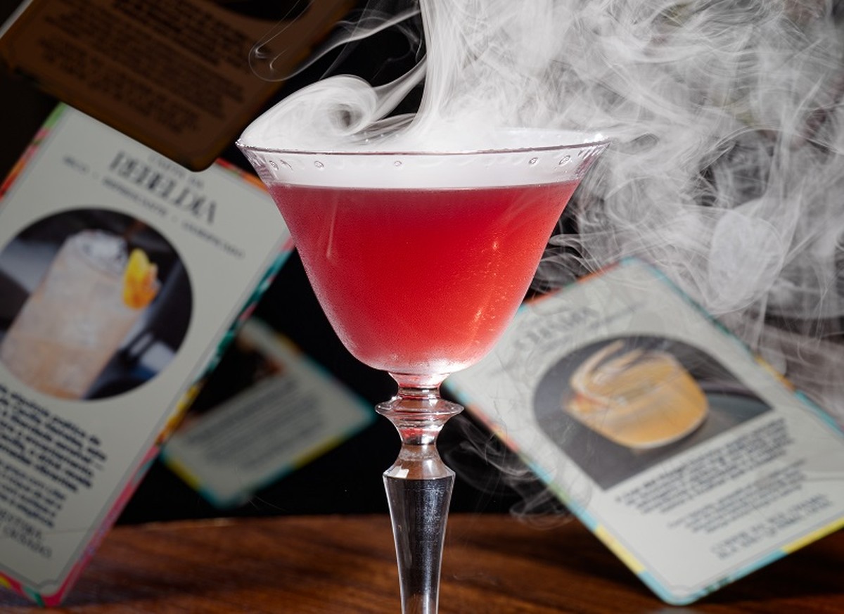 Bar do Fairmont oferece experiência única inspirada no tarô com 'What’s your Spirit' Drinque do Spirit Copa, no Fairmont (Foto: Divulgação)