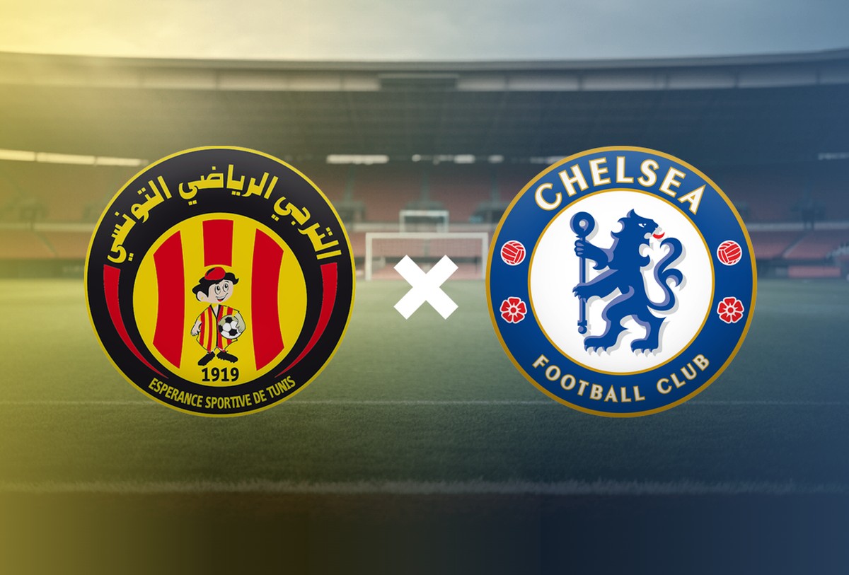 Espérance e Chelsea se enfrentam no Mundial de Clubes; saiba onde assistir ao vivo Espérance x Chelsea — Foto: Editoria de Artes