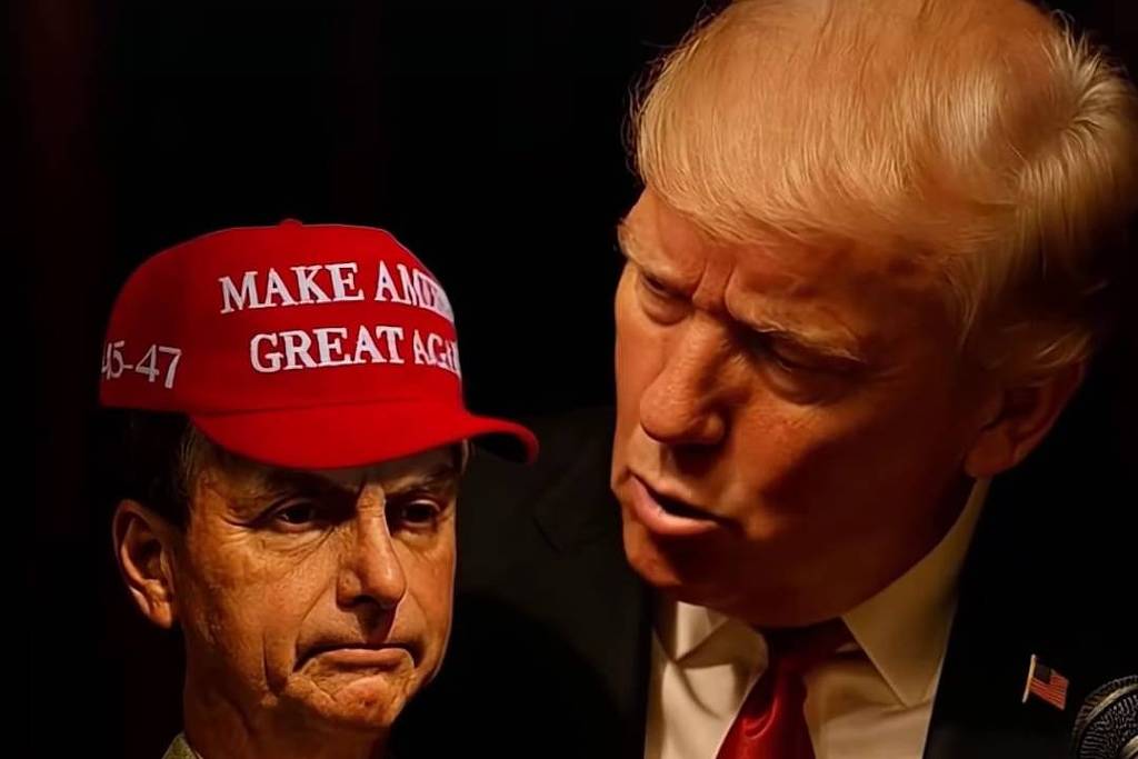 PT divulga vídeo que retrata Bolsonaro como ventríloquo de Trump nas redes sociais Vídeo criado pelo PT com inteligência artificial retrata Bolsonaro como boneco de ventríloquo de Donald Trump (Foto: Reprodução Instagram)