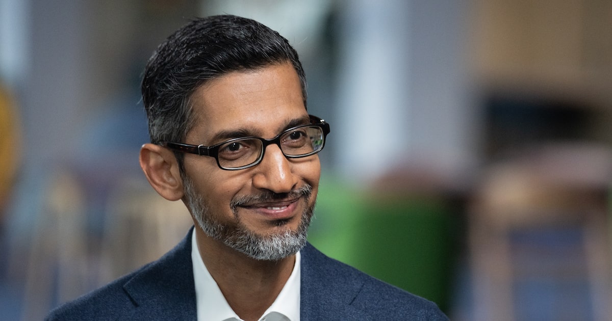 A alta das ações faz CEO da Alphabet se tornar bilionário Sundar Pichai: ele foi contratado pelo Google em 2004 e se tornou CEO em 2015. (Foto: Jeenah Moon/Bloomberg)
