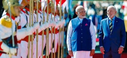 Lula recebeu Narendra Modi em Brasília (DF) nesta terça-feira 8. (Foto: Ricardo Stuckert/PR)